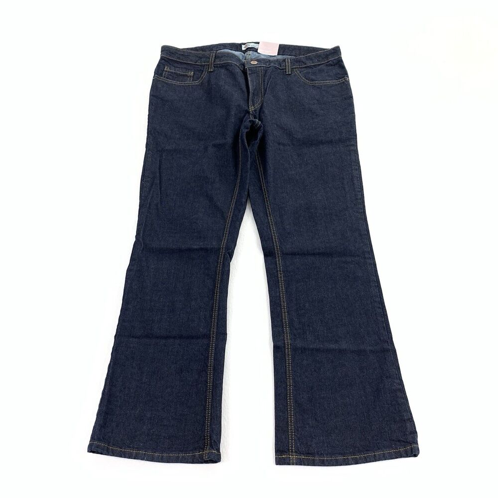 NWT Dickies Relaxed Bootcut Jeans Size 12 Petite Womens Dark Blue Wash Denim 12P